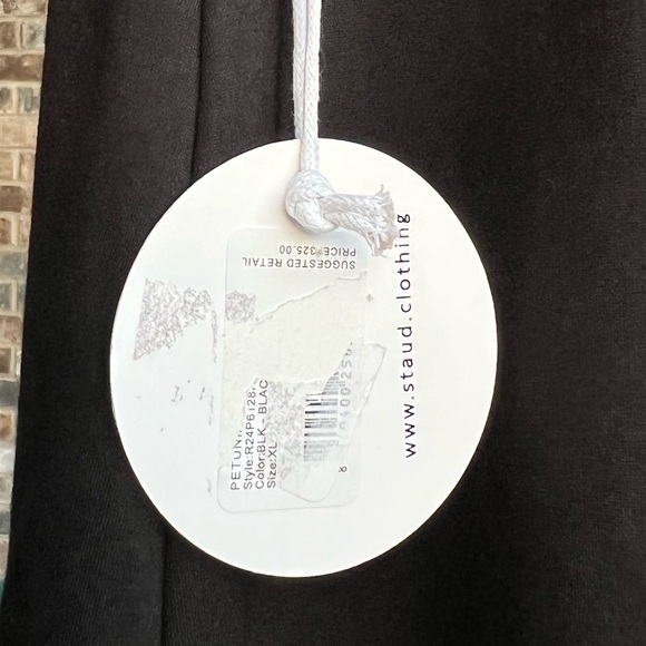 🆕 STAUD Petunia Skirt Black Maxi Heart Detail Elegant High-Waisted Slit Skirt XL - Picture 11 of 15